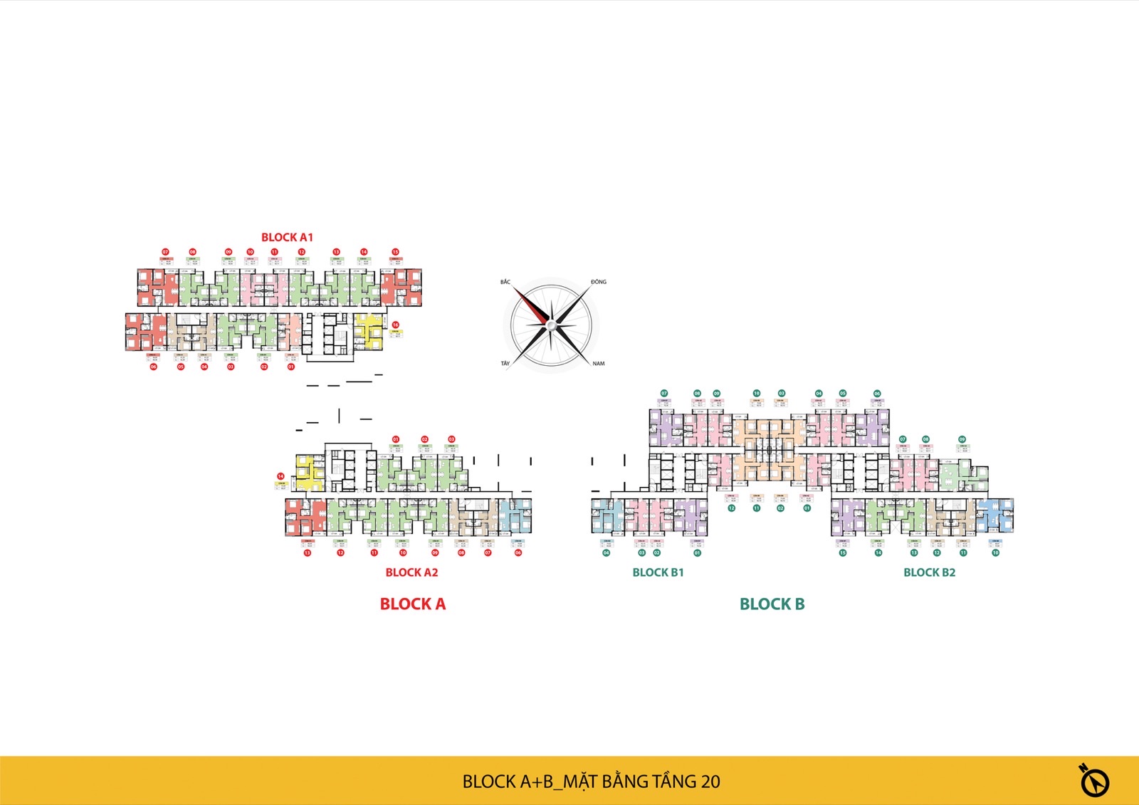 Mặt bằng tầng 20 — Block A và B